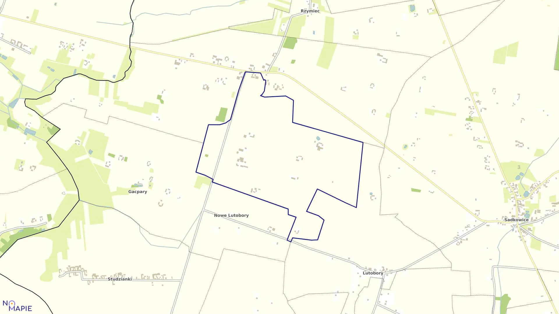 Mapa obrębu TUROBOWICE KOLONIA w gminie Sadkowice